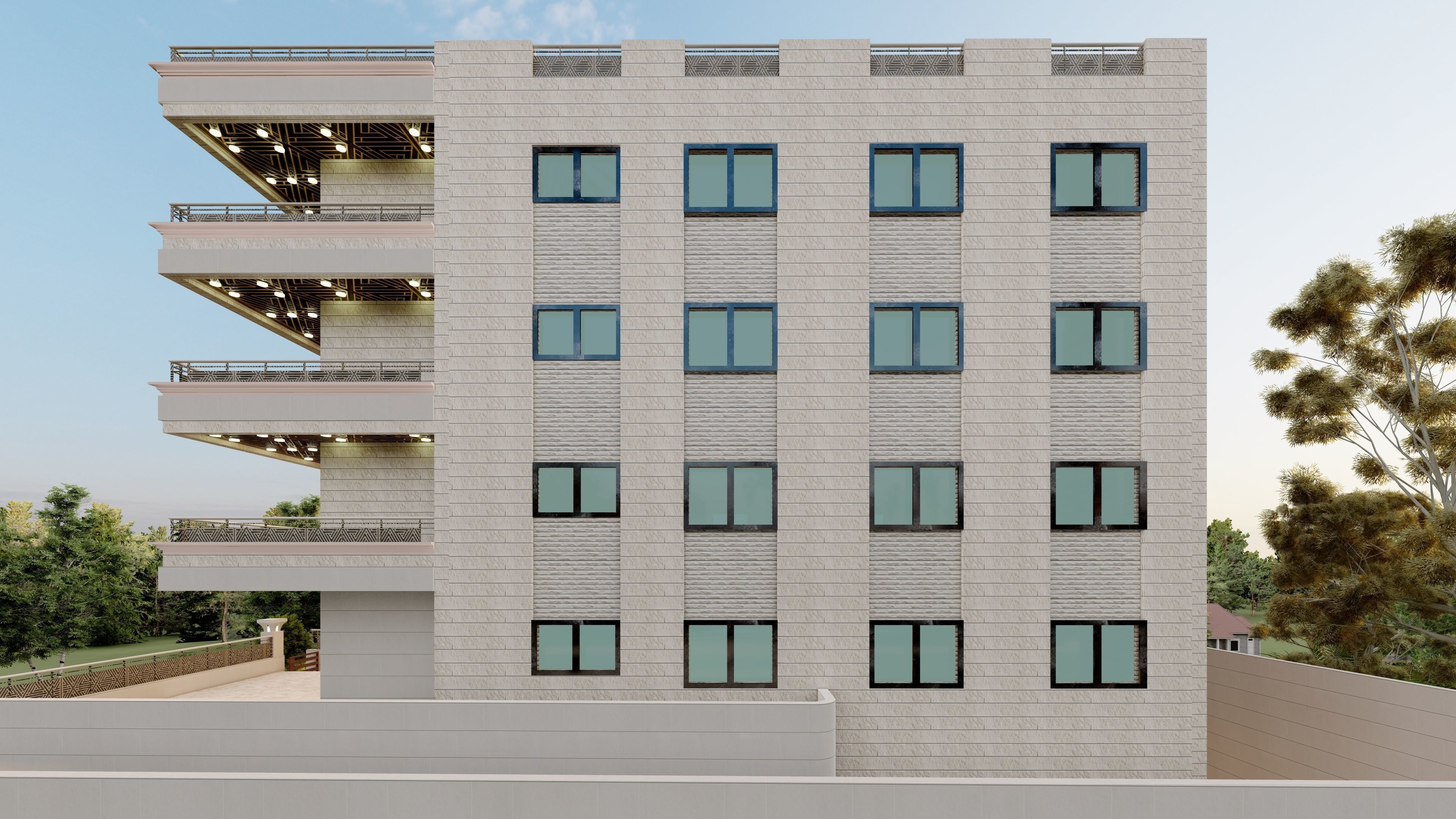 3d architecture apartment building free 3D model | CGTrader