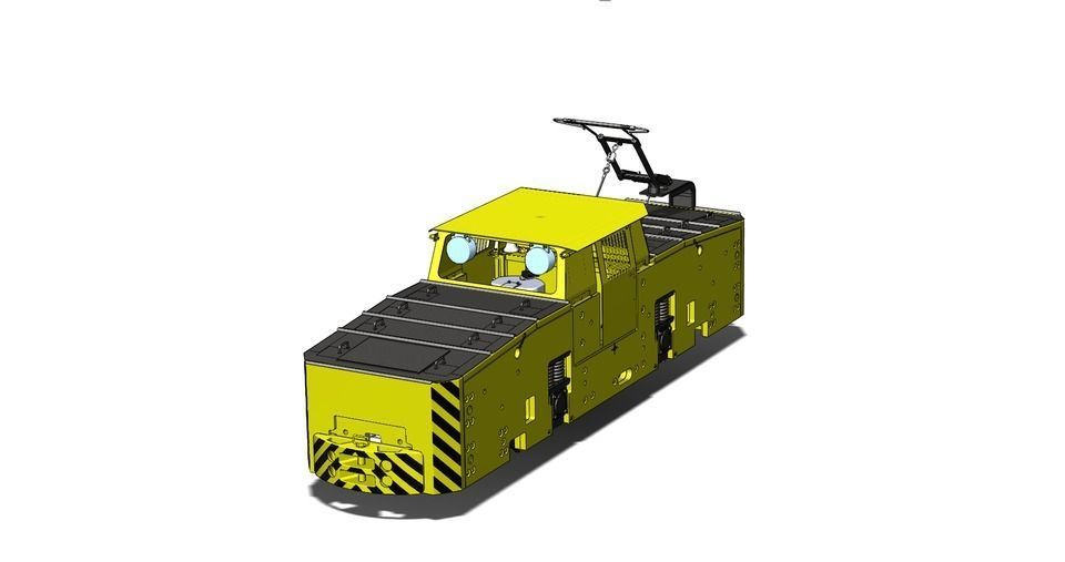 Electric locomotive K14 3D print model_1