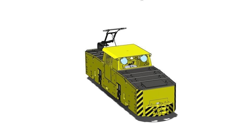 Electric locomotive K14 3D print model_9