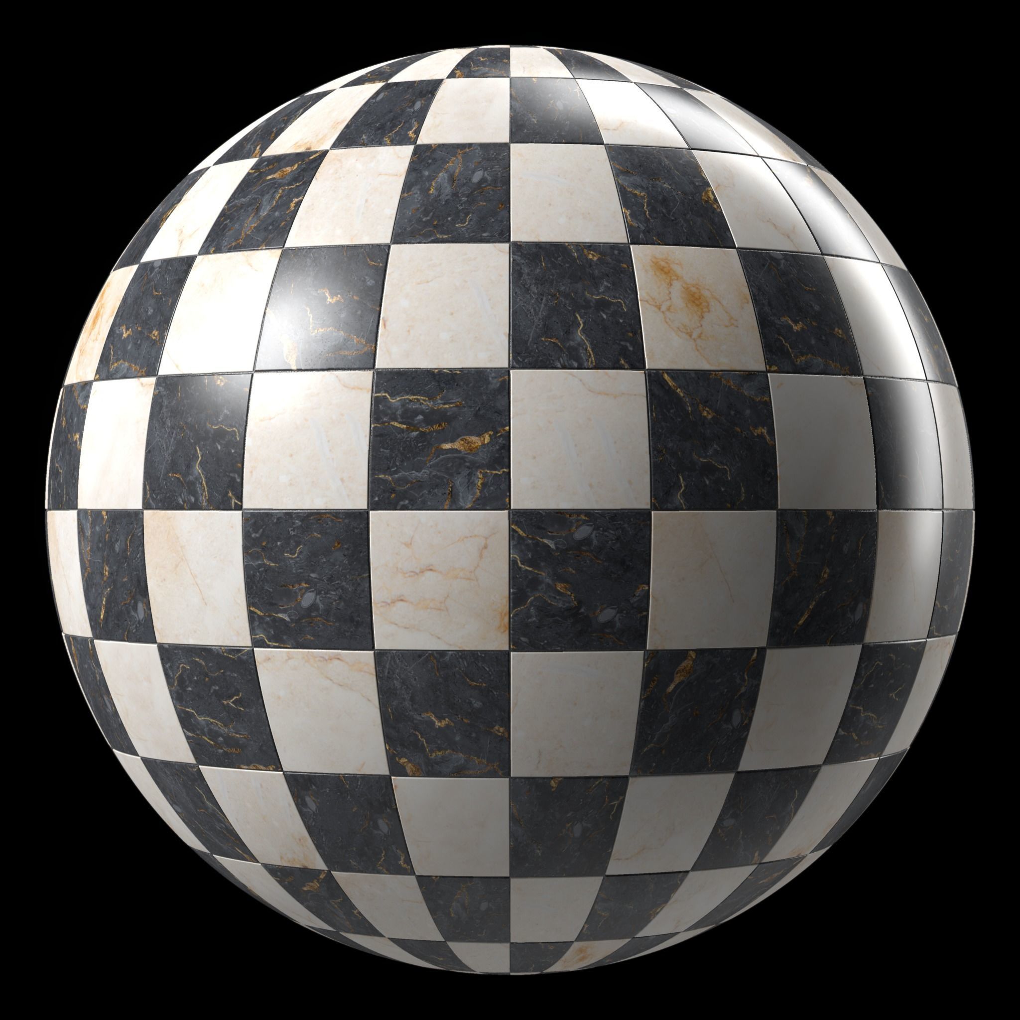 Marble Tile Materials 15- Marble - Pbr 4k Seamless Low-poly 3D model_3