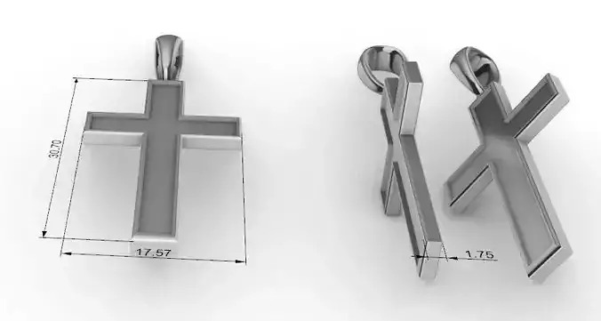 Cross Pendant 3D print model
