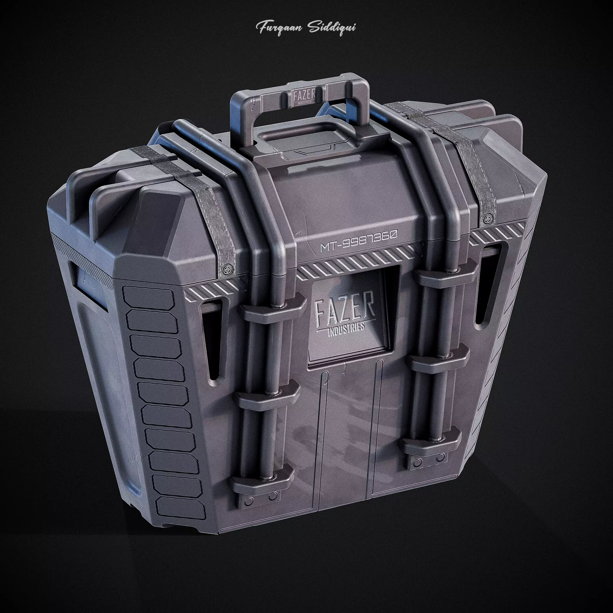 Sci-fi Crate PBR Low-poly 3D model