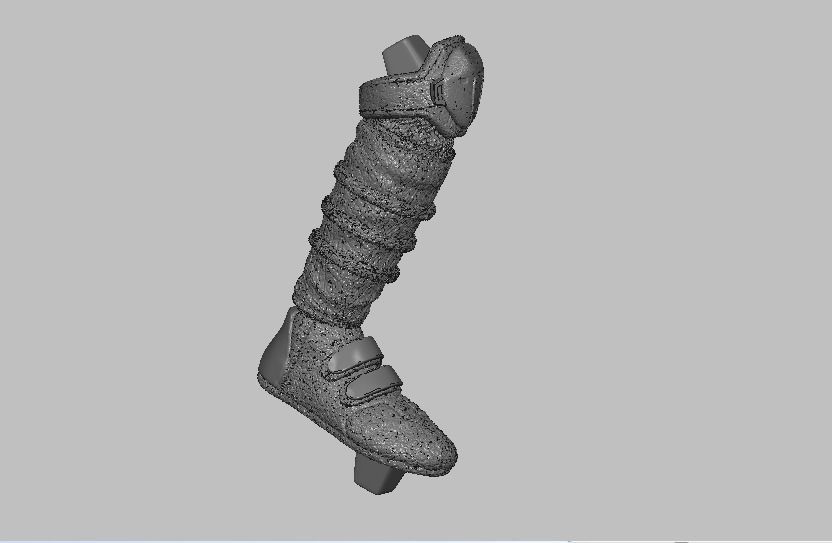 R R boot 3D print model_2
