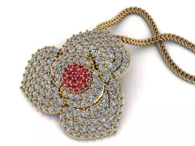 FLOWER PENDANT 3D print model