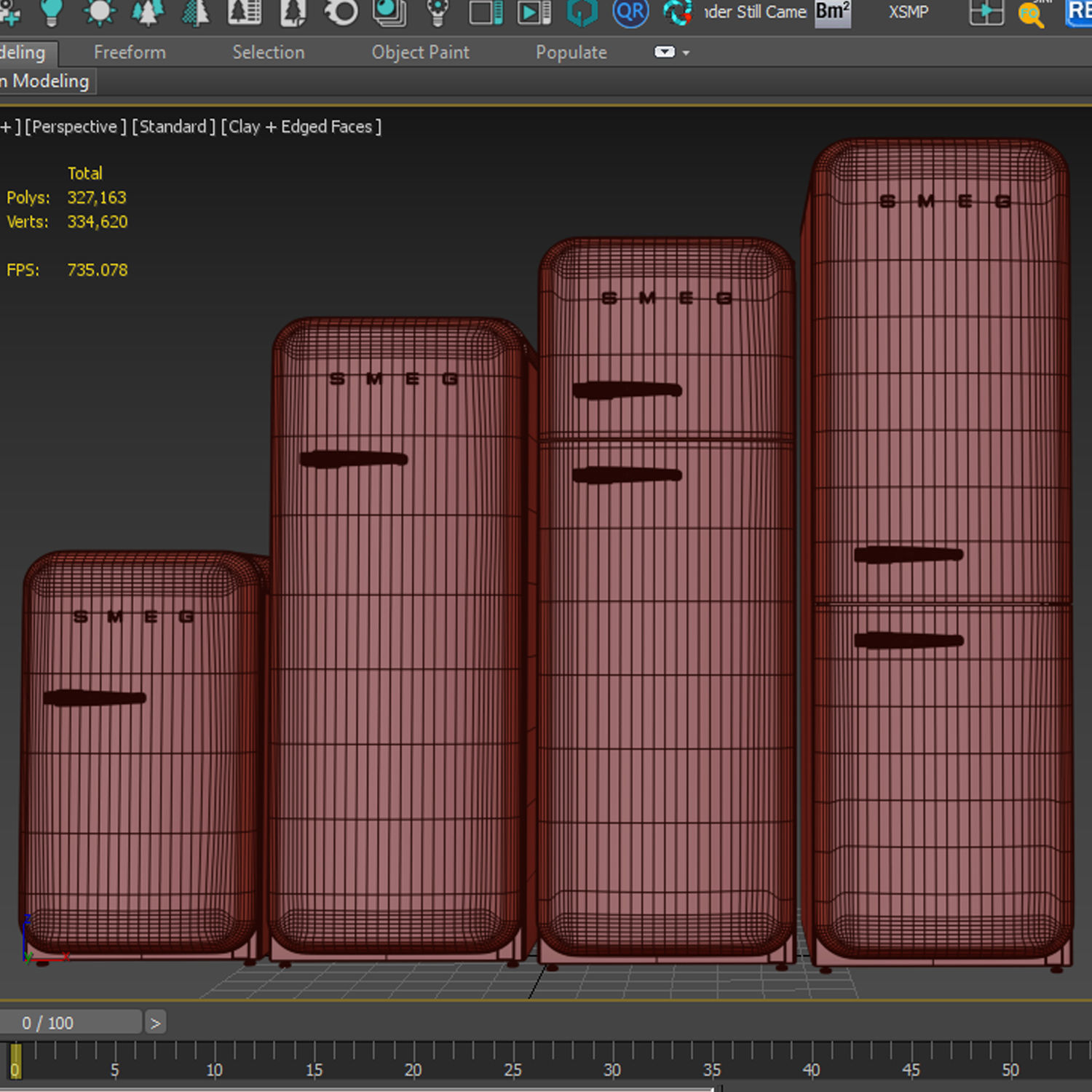 SMEG Rrefrigerators 3D model_4