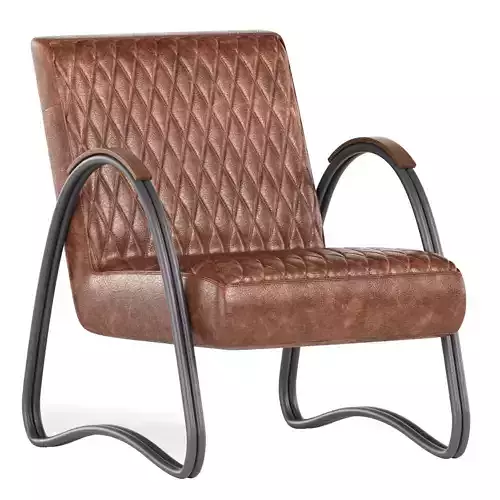 INDUSTRIAL ARMCHAIR IVY COGNAC ECO LEATHER