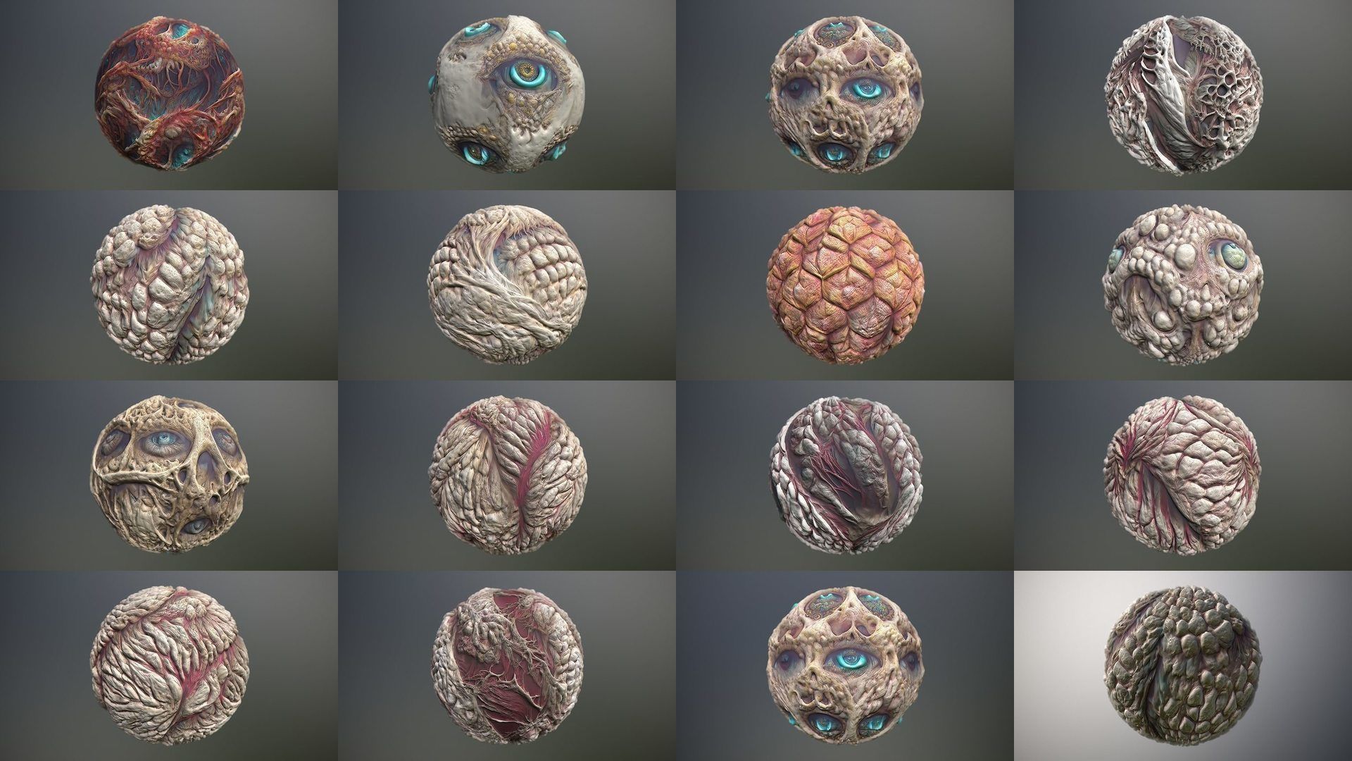 30 Materials Skin Monster Seamless PBR Mega Pack 1 Texture_3