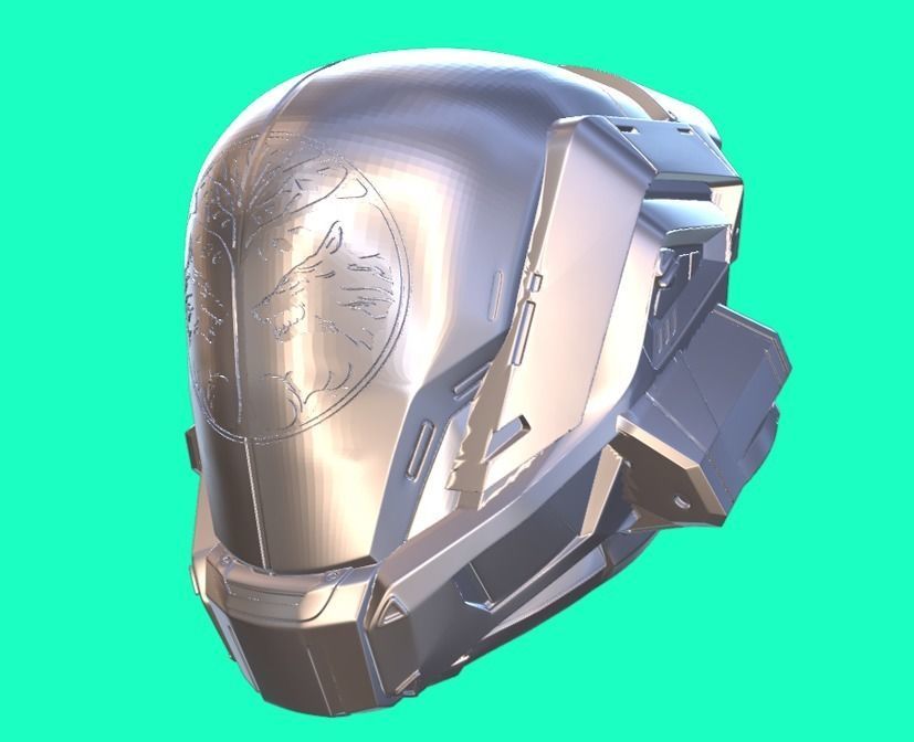 Complete ARMOR TITAN Cosplay Helmet IRON BANNER DESTINY 3D print model_3