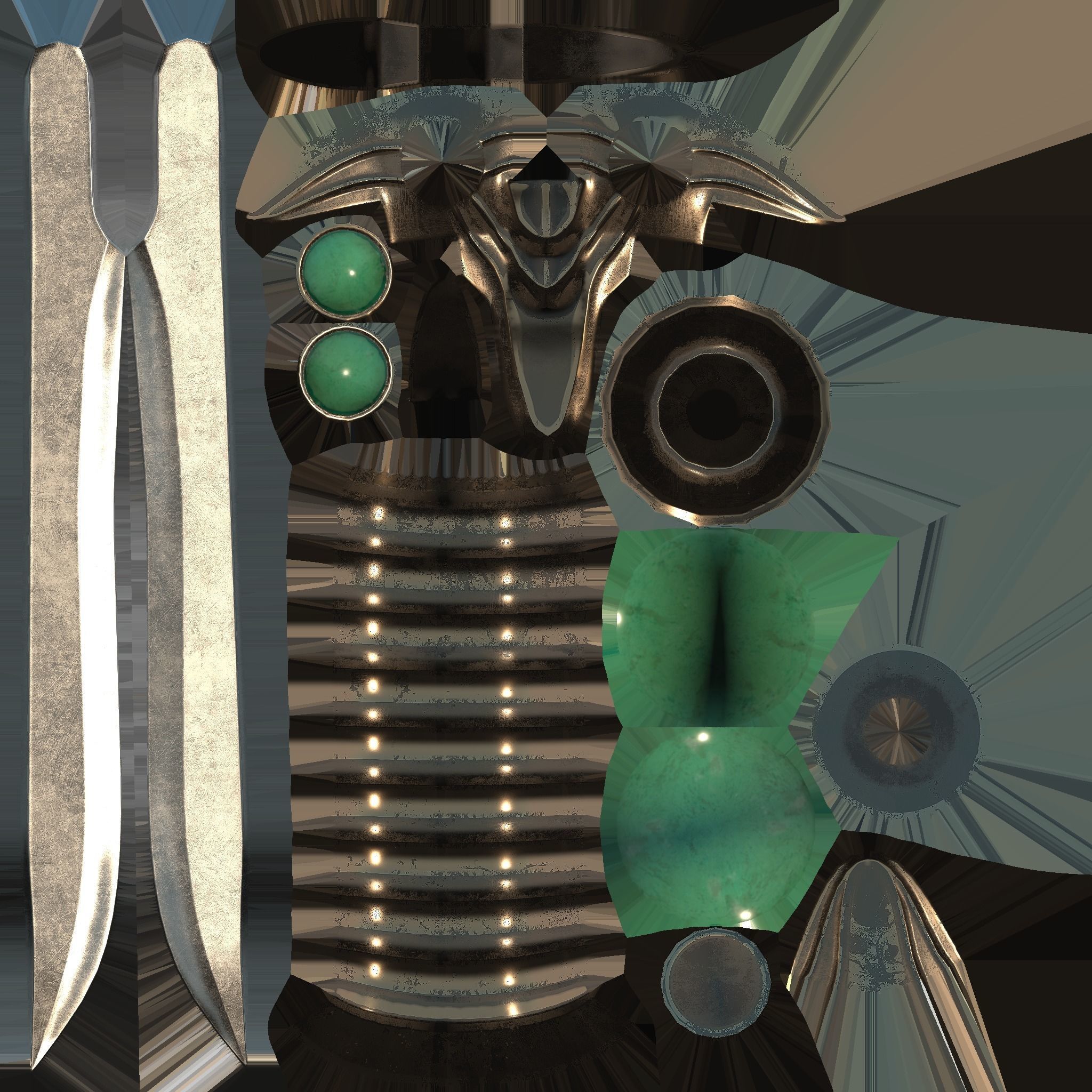 Medieval Fantasy Magic Sword Low-poly 3D model_13