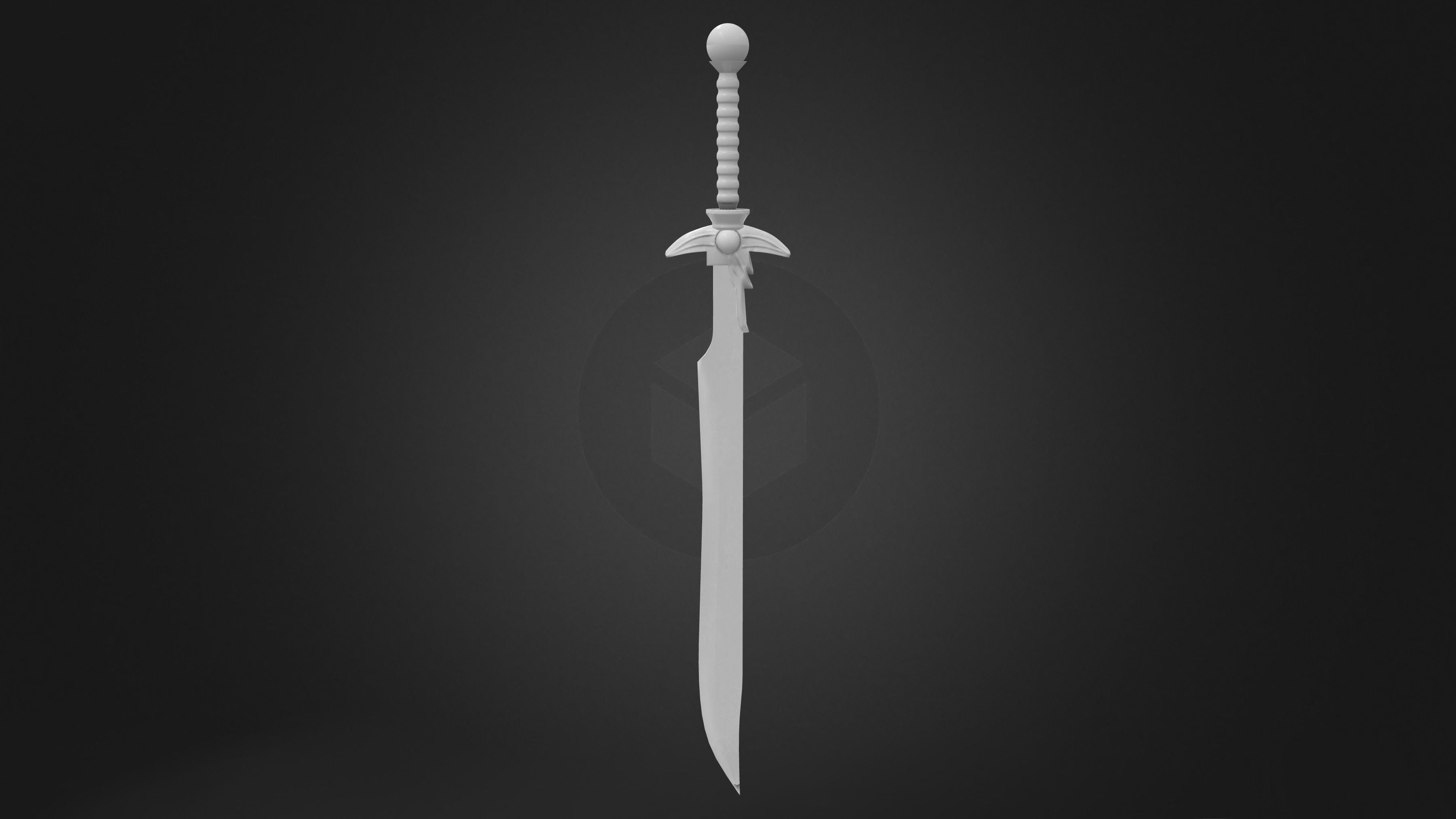 Medieval Fantasy Magic Sword Low-poly 3D model_7
