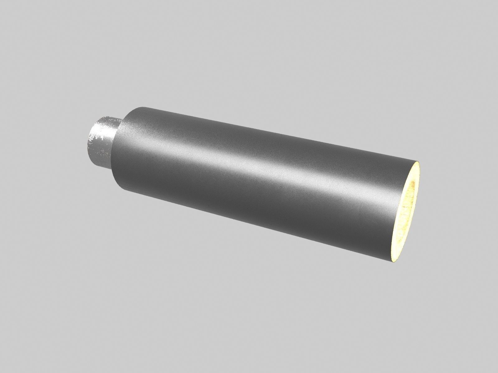 Steel pipes in polyurethane foam insulation PE sheath 3D model_6