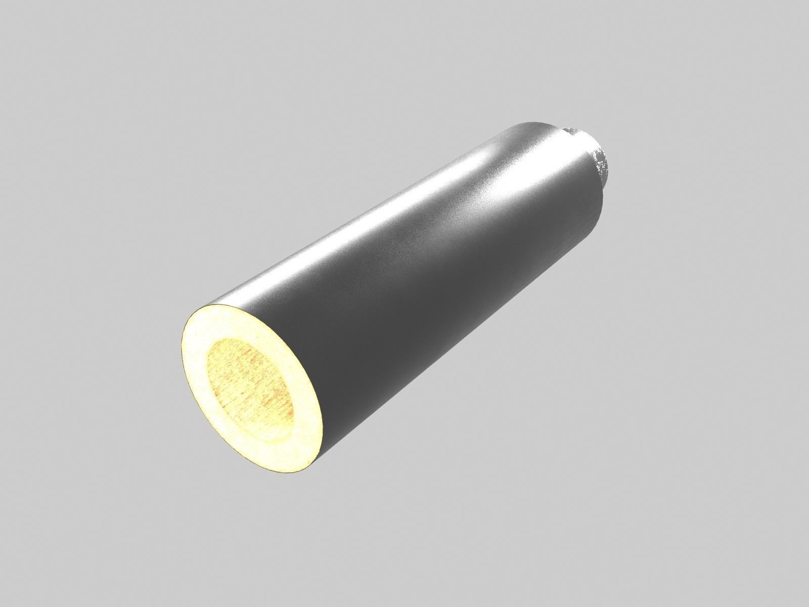 Steel pipes in polyurethane foam insulation PE sheath 3D model_5