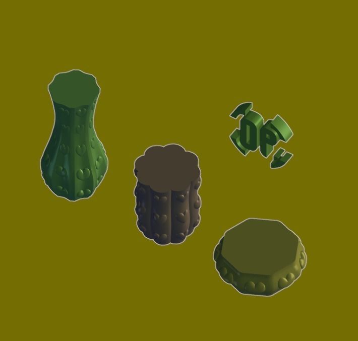 Classic Vase Style model heart tiles style Free 3D print model_3