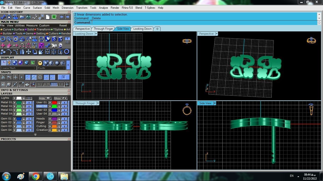 Heart Gold Set 3D print model_2