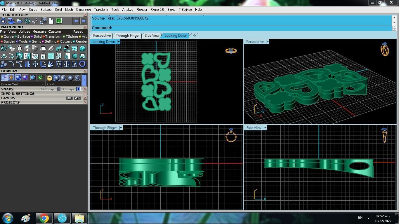 Heart Gold Set 3D print model_7