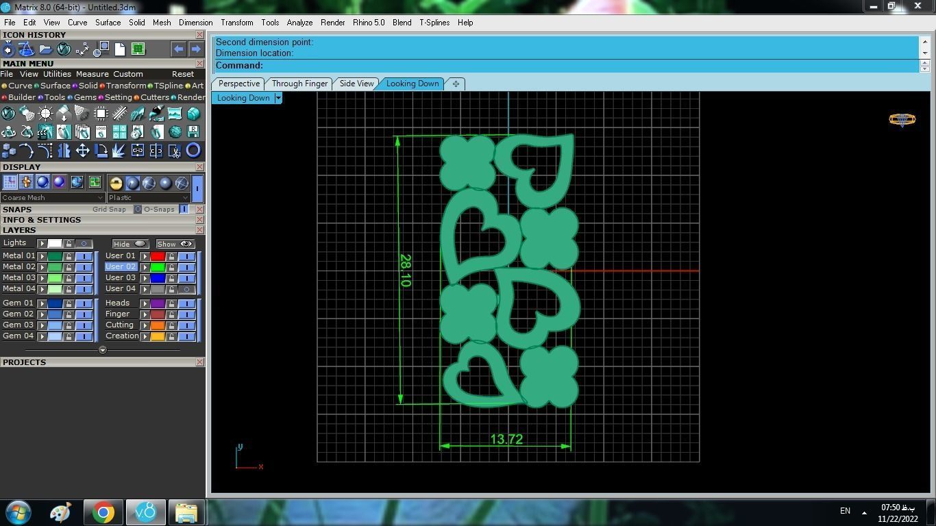 Heart Gold Set 3D print model_5