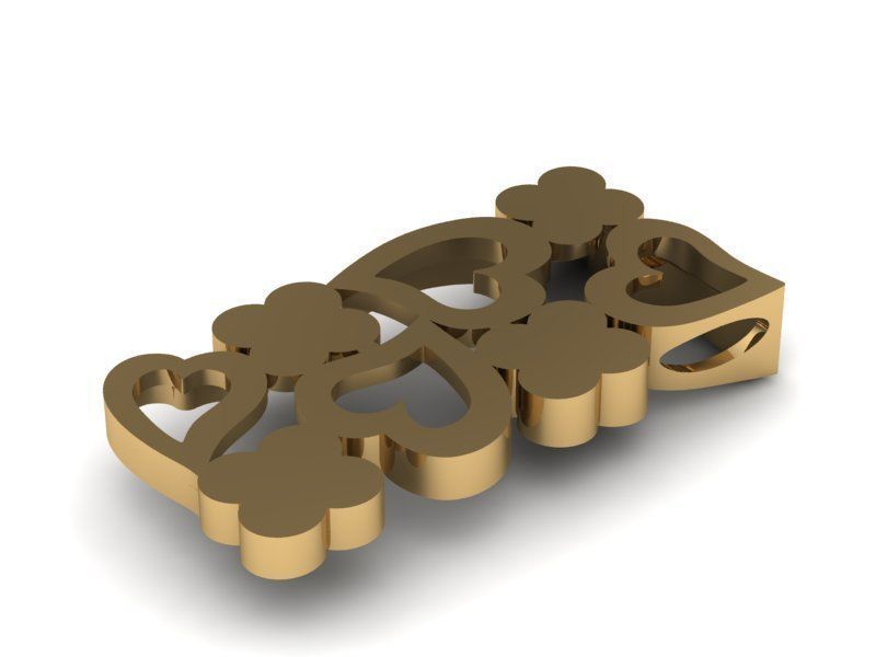 Heart Gold Set 3D print model_11