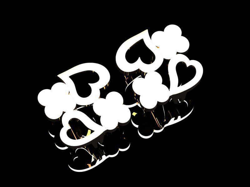 Heart Gold Set 3D print model_3