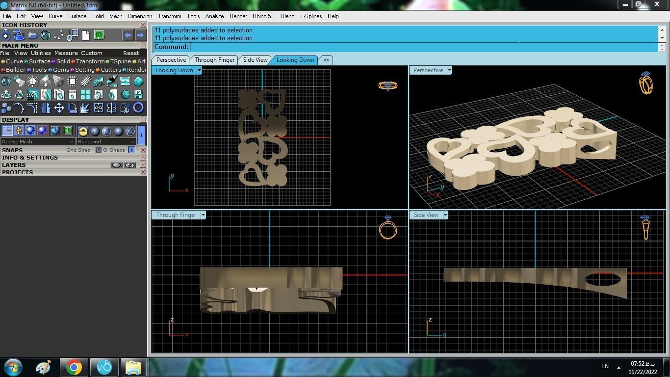 Heart Gold Set 3D print model_9