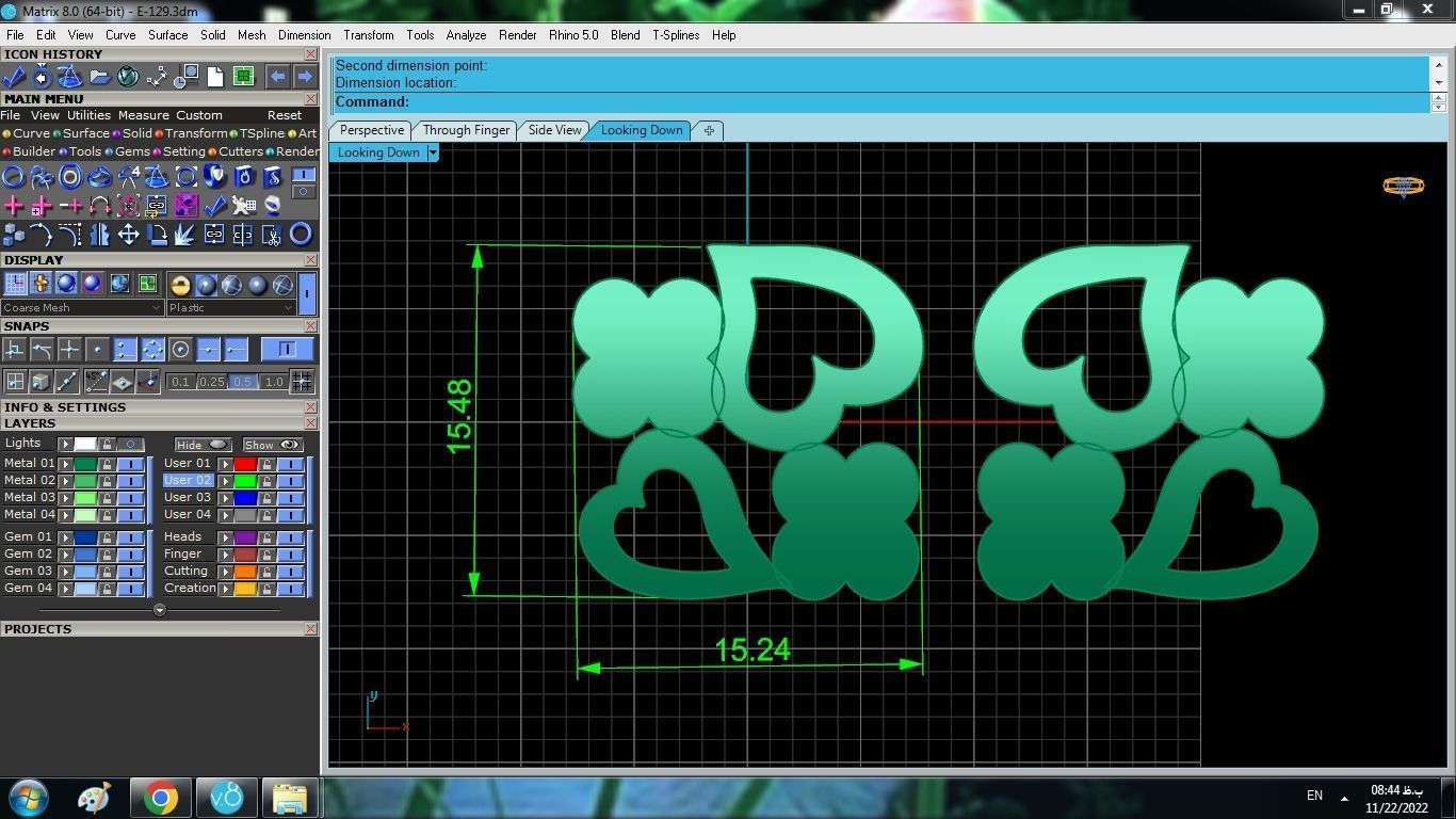 Heart Gold Set 3D print model_4