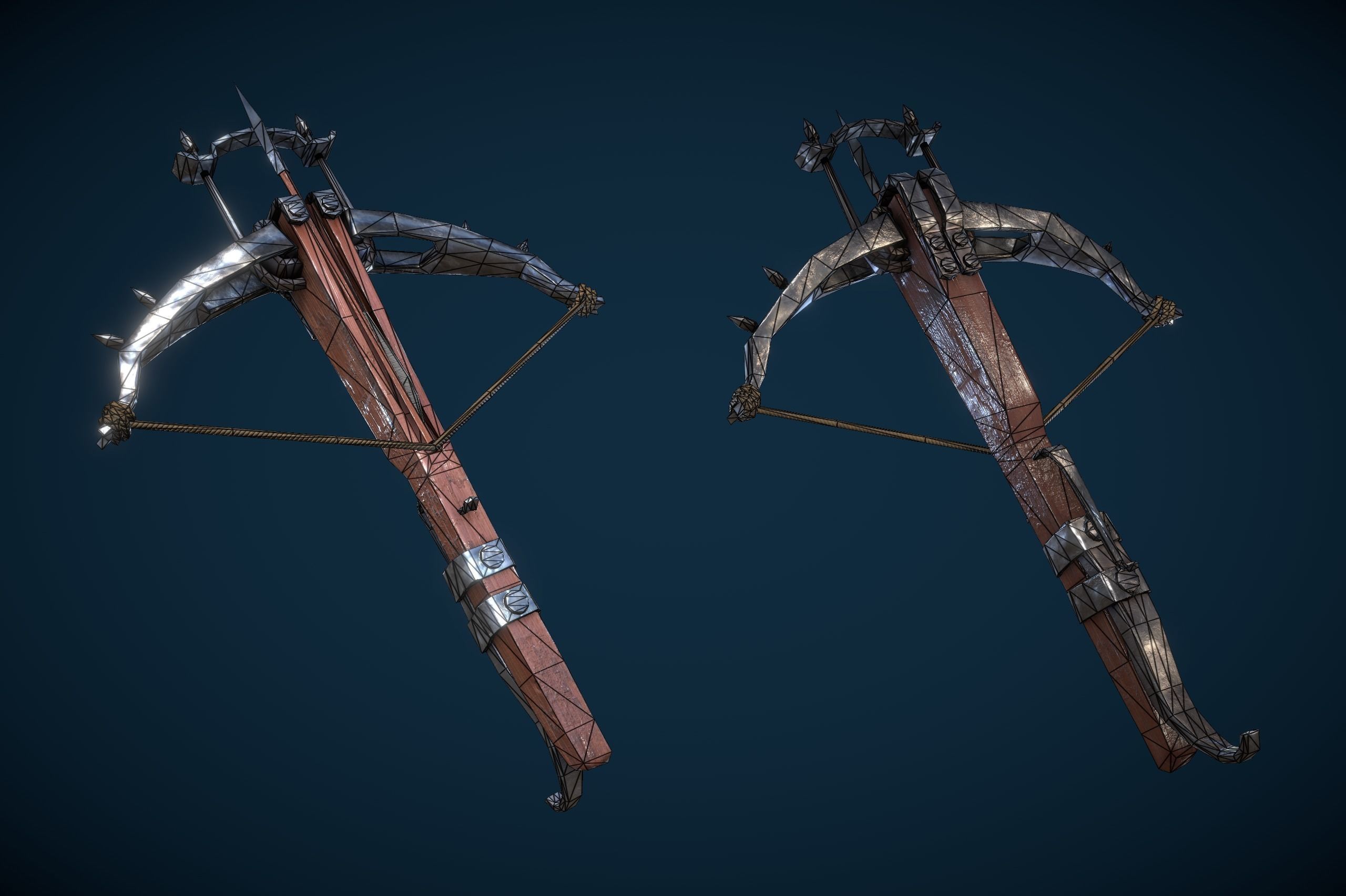 Stylized Skeleton Crossbowman Low-poly 3D model_7