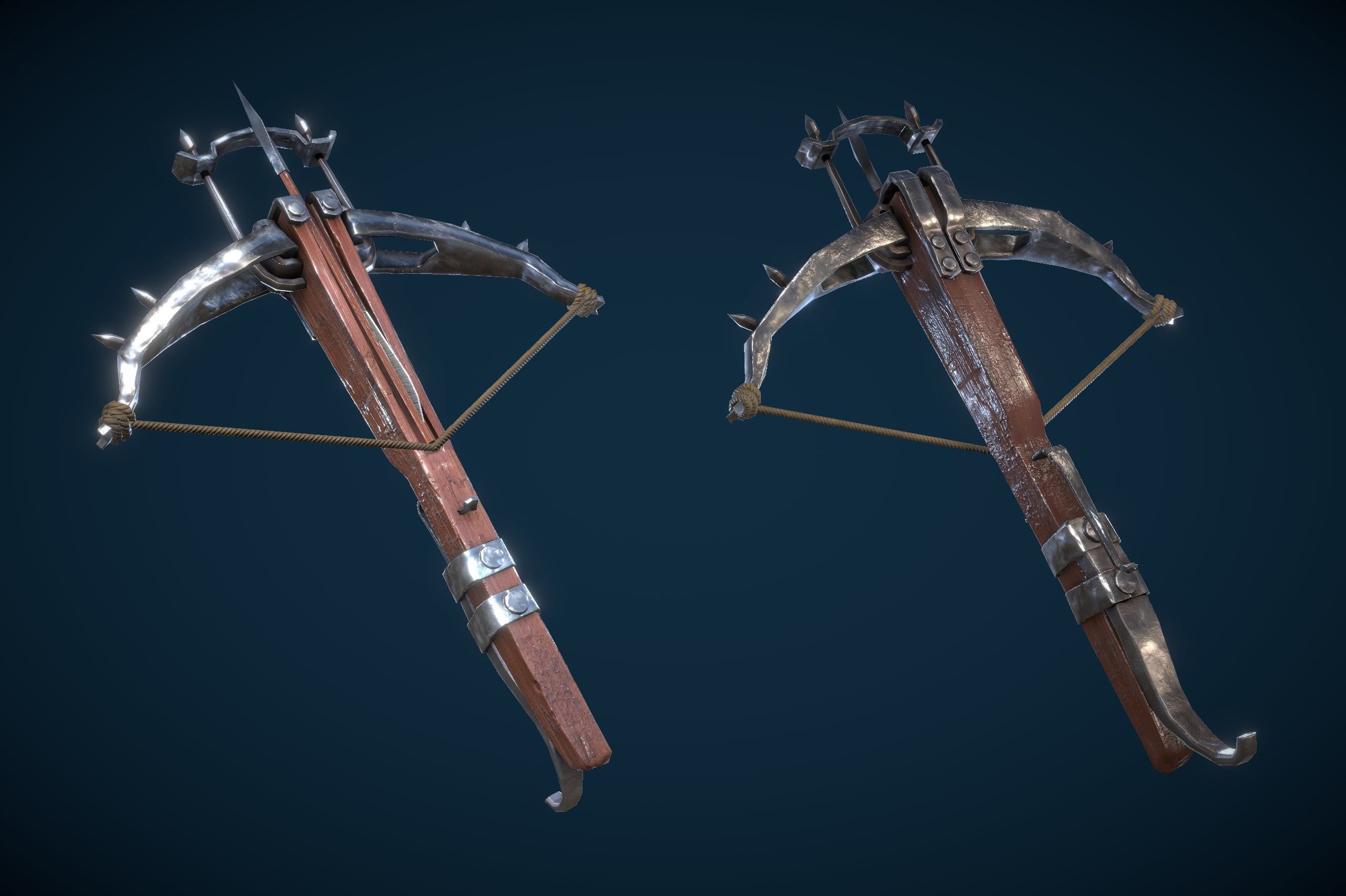 Stylized Skeleton Crossbowman Low-poly 3D model_6