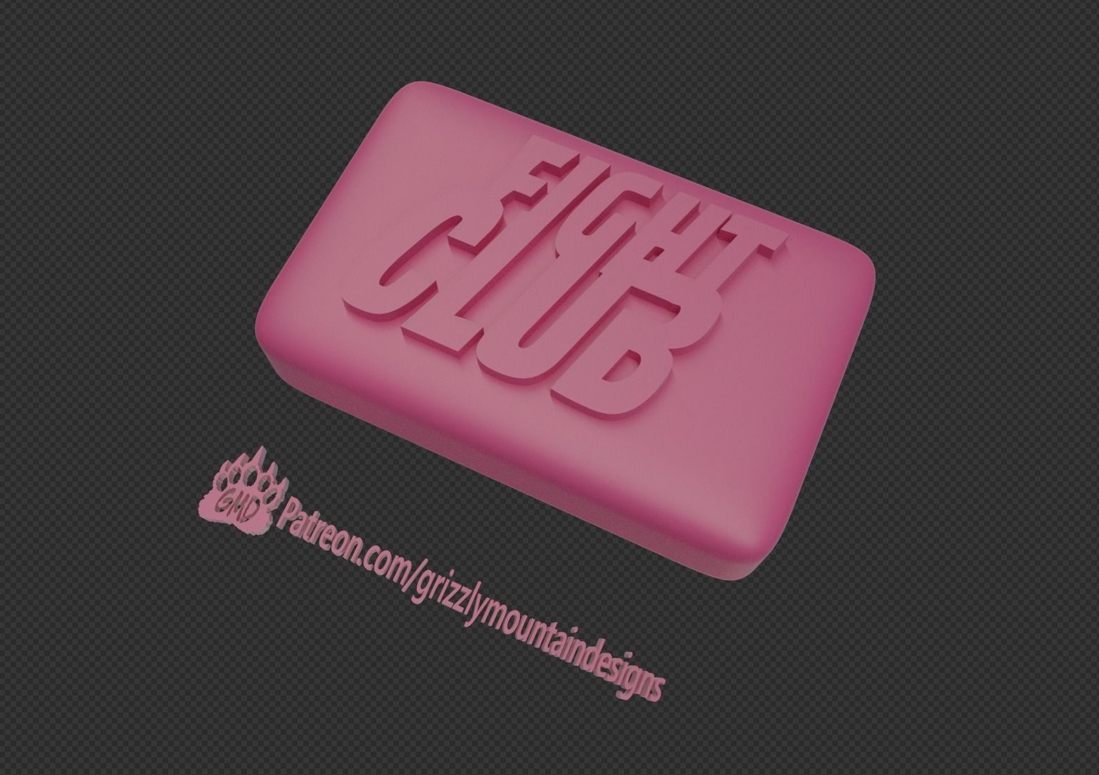 Fight Club Soap bar and mold for wax candle or soap 3D print model_1