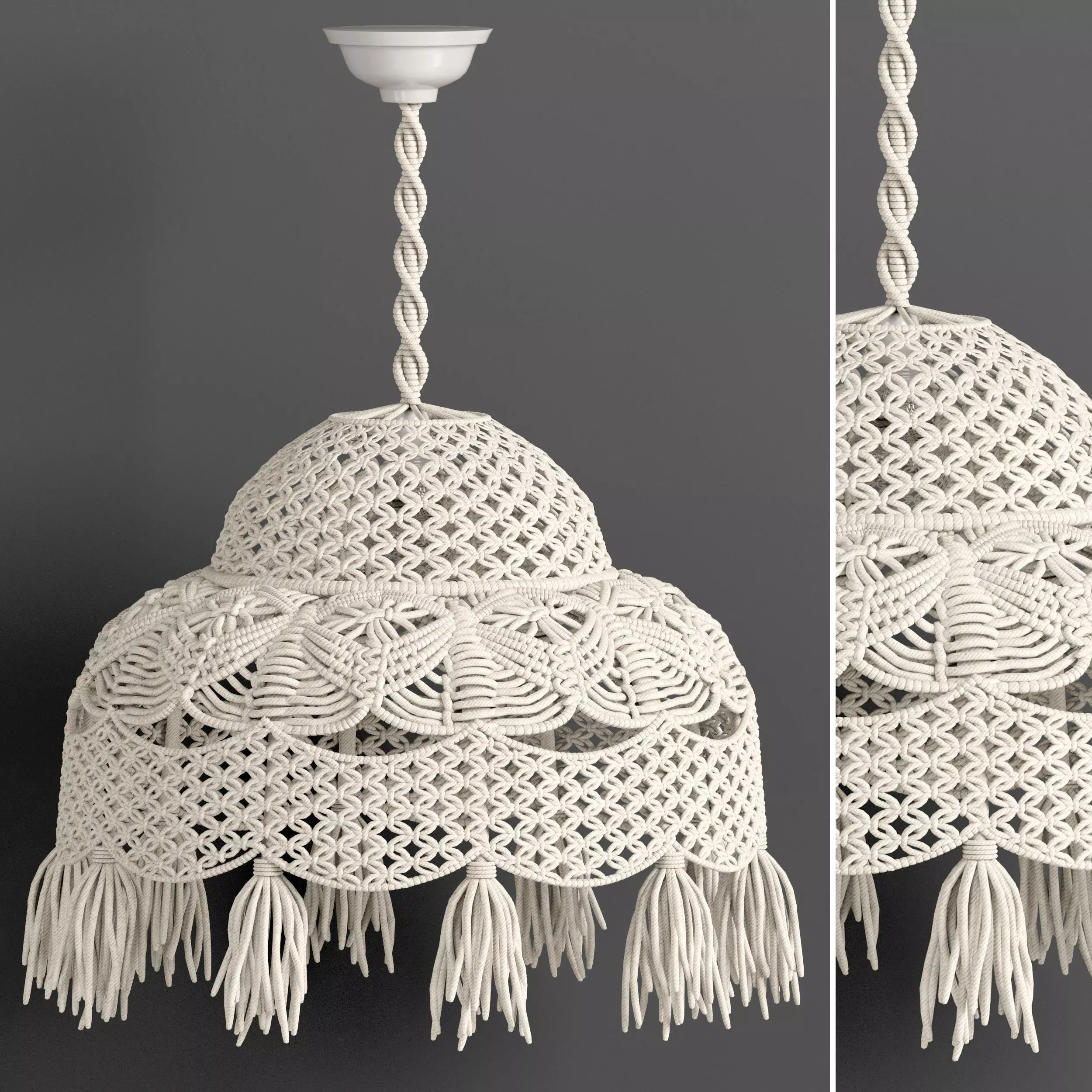 MACRAME CHANDELIER 06 3D model_0