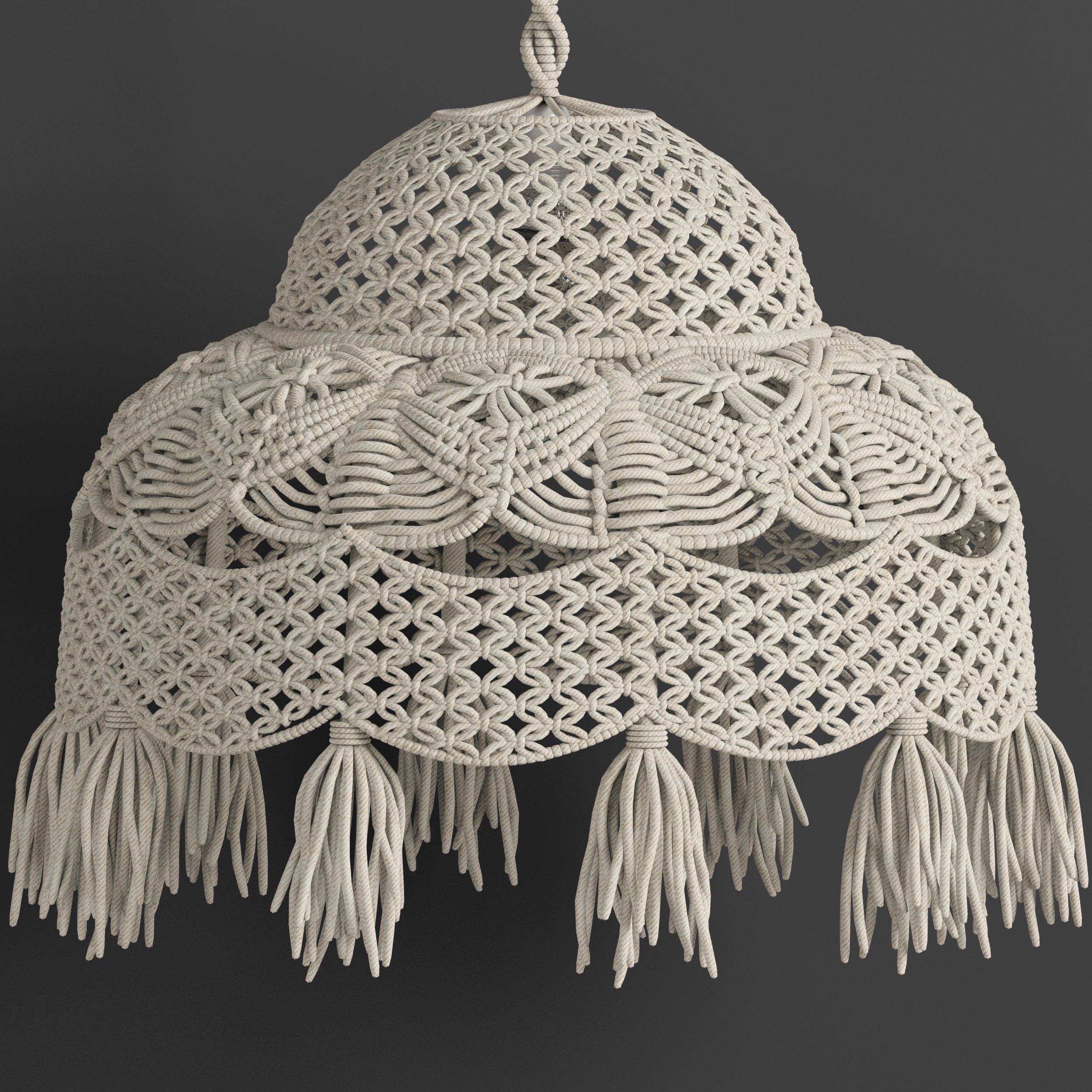 MACRAME CHANDELIER 06 3D model_2