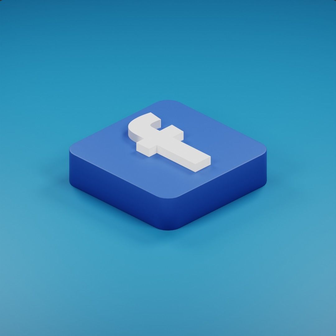  Social Media Icon 3D model_2
