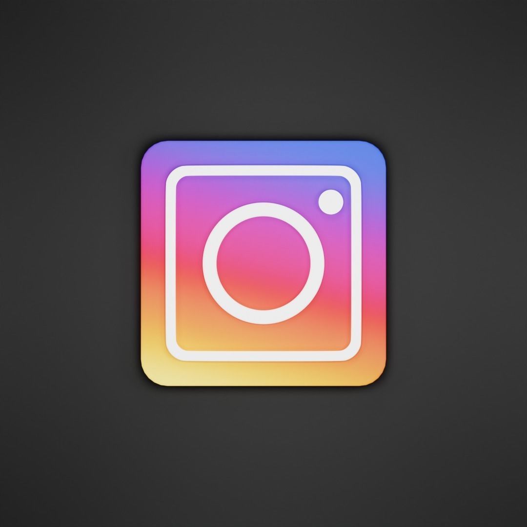  Social Media Icon 3D model_5