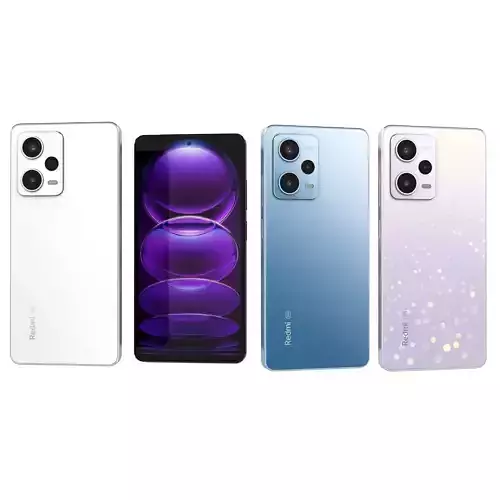 Xiaomi Redmi Note 12 Pro All Colors Low-poly 3D model
