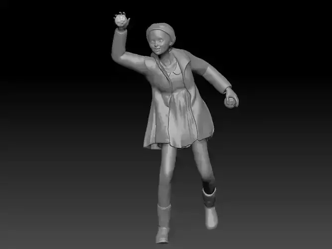 PLAY SNOWBALL GIRL 1 3D print model