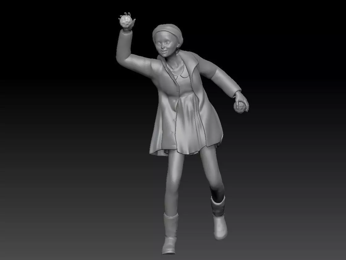 PLAY SNOWBALL GIRL 1 3D print model_0