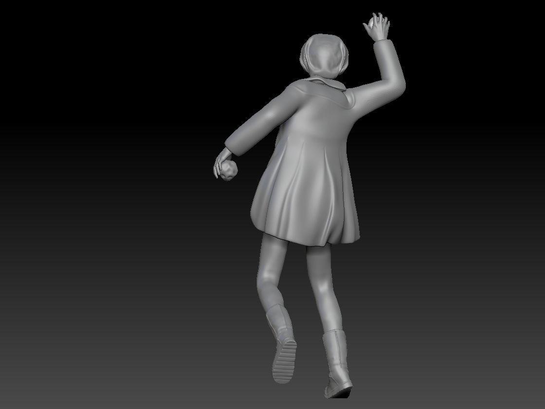 PLAY SNOWBALL GIRL 1 3D print model_2