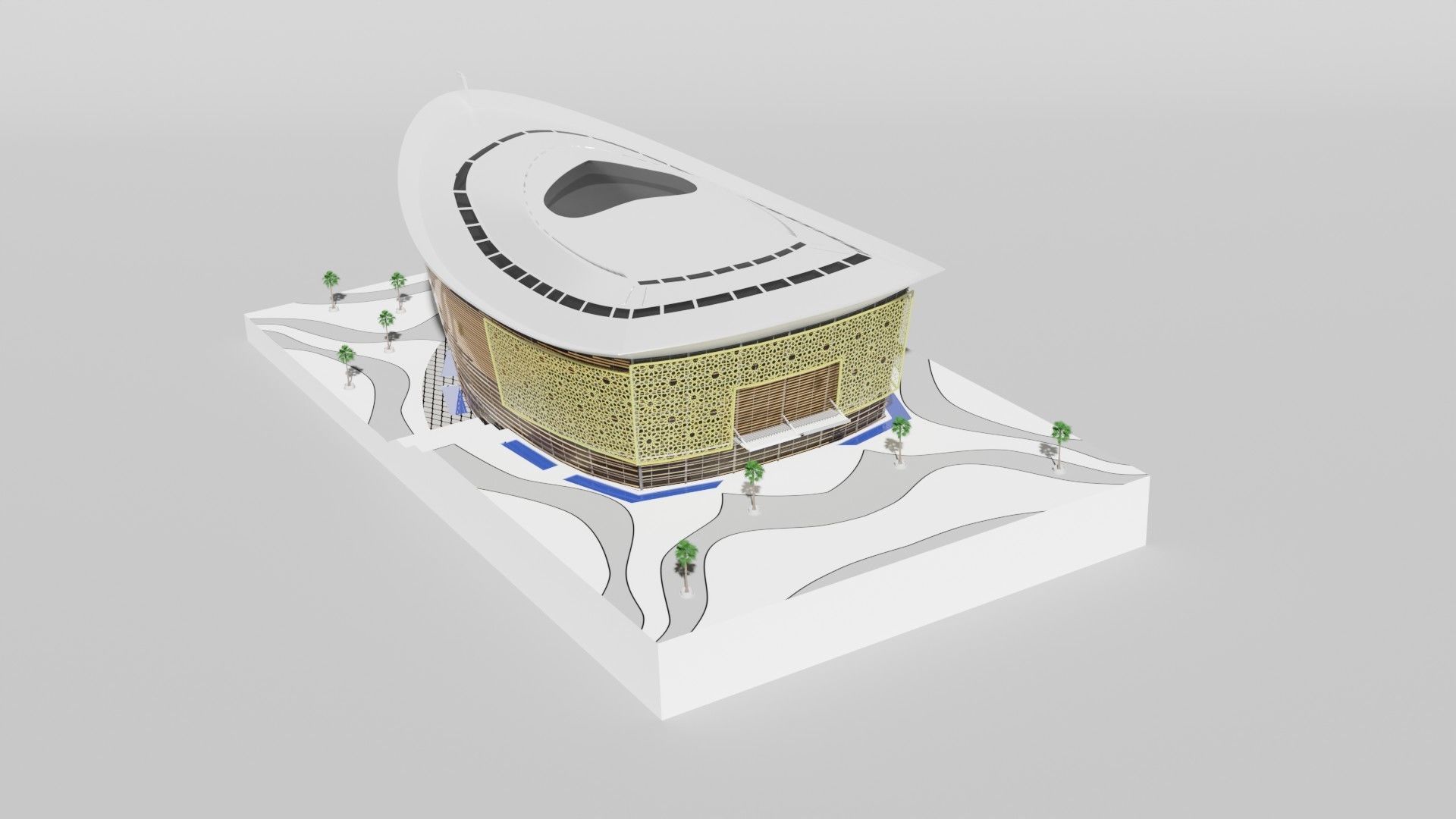 Opera Dubai Blender 3D model_2