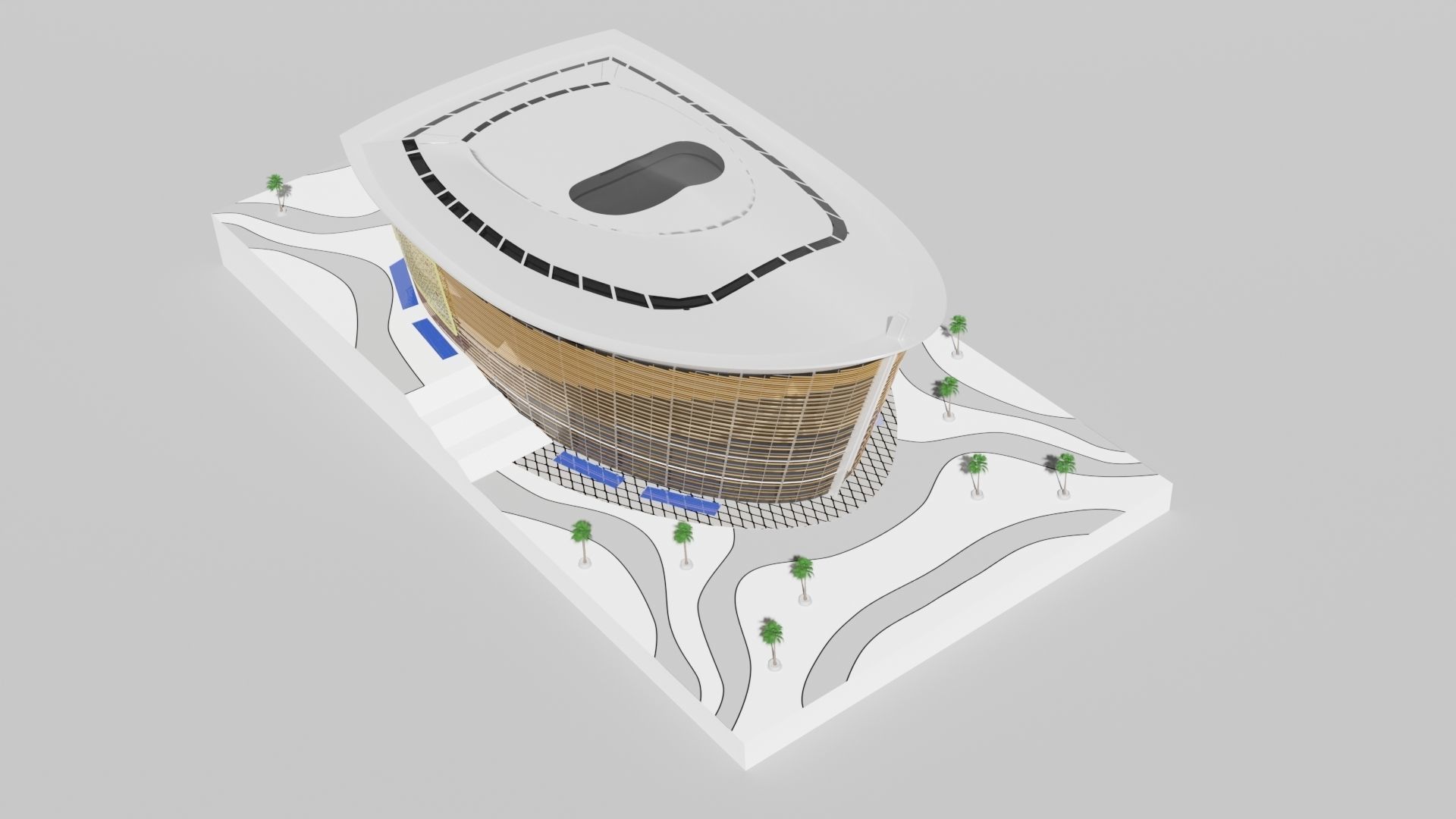 Opera Dubai Blender 3D model_1