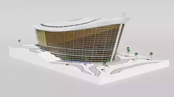 Opera Dubai Blender 3D model