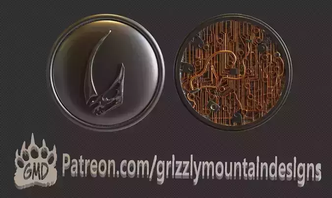 Grogu Mudhorn Mandalorian armor medallion coin star wars beskar