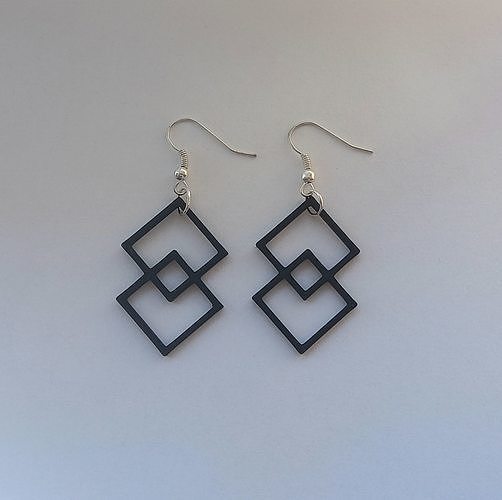 Brick Earrings Jewelry Free 3D print model