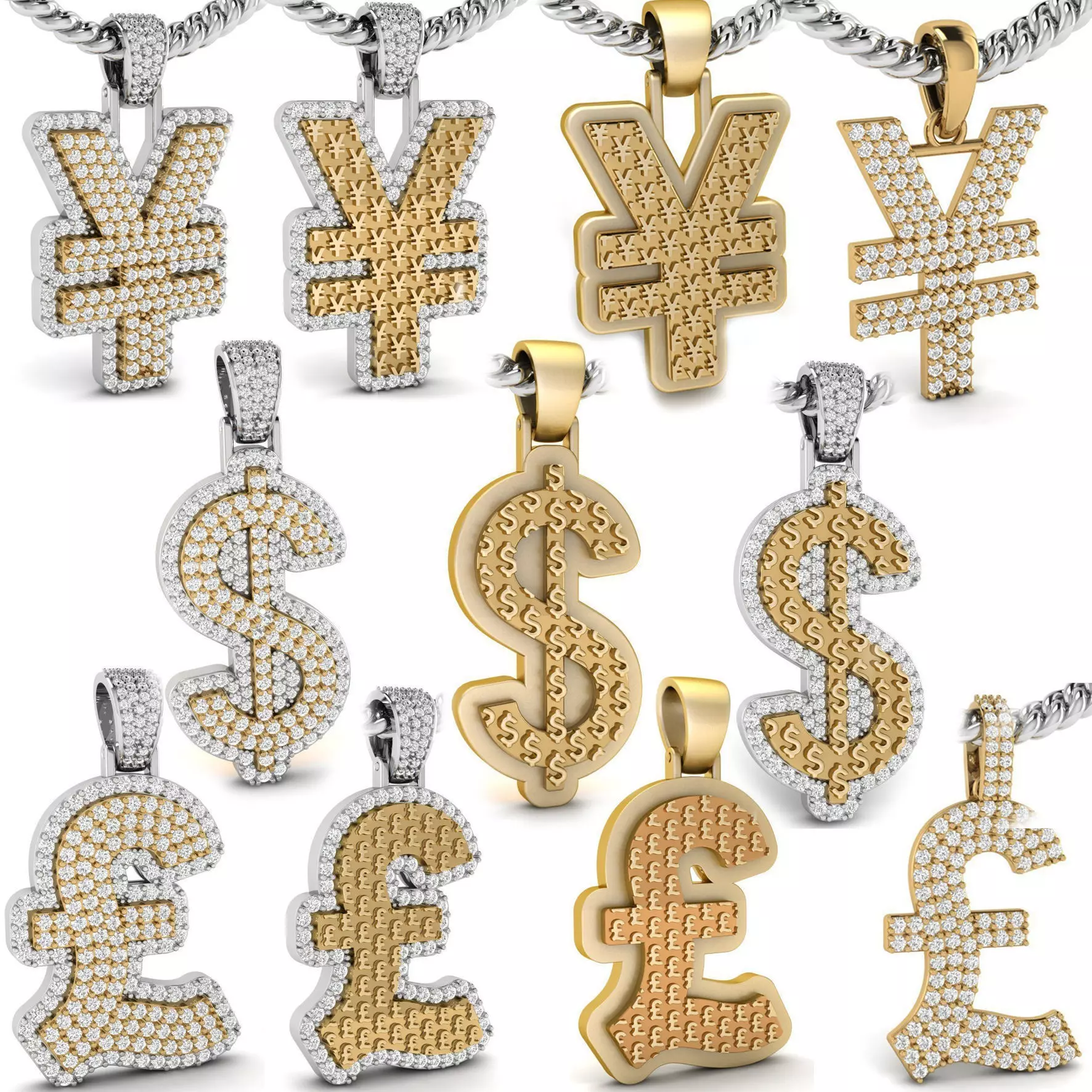 Currency Pendant Collection  11pc _0