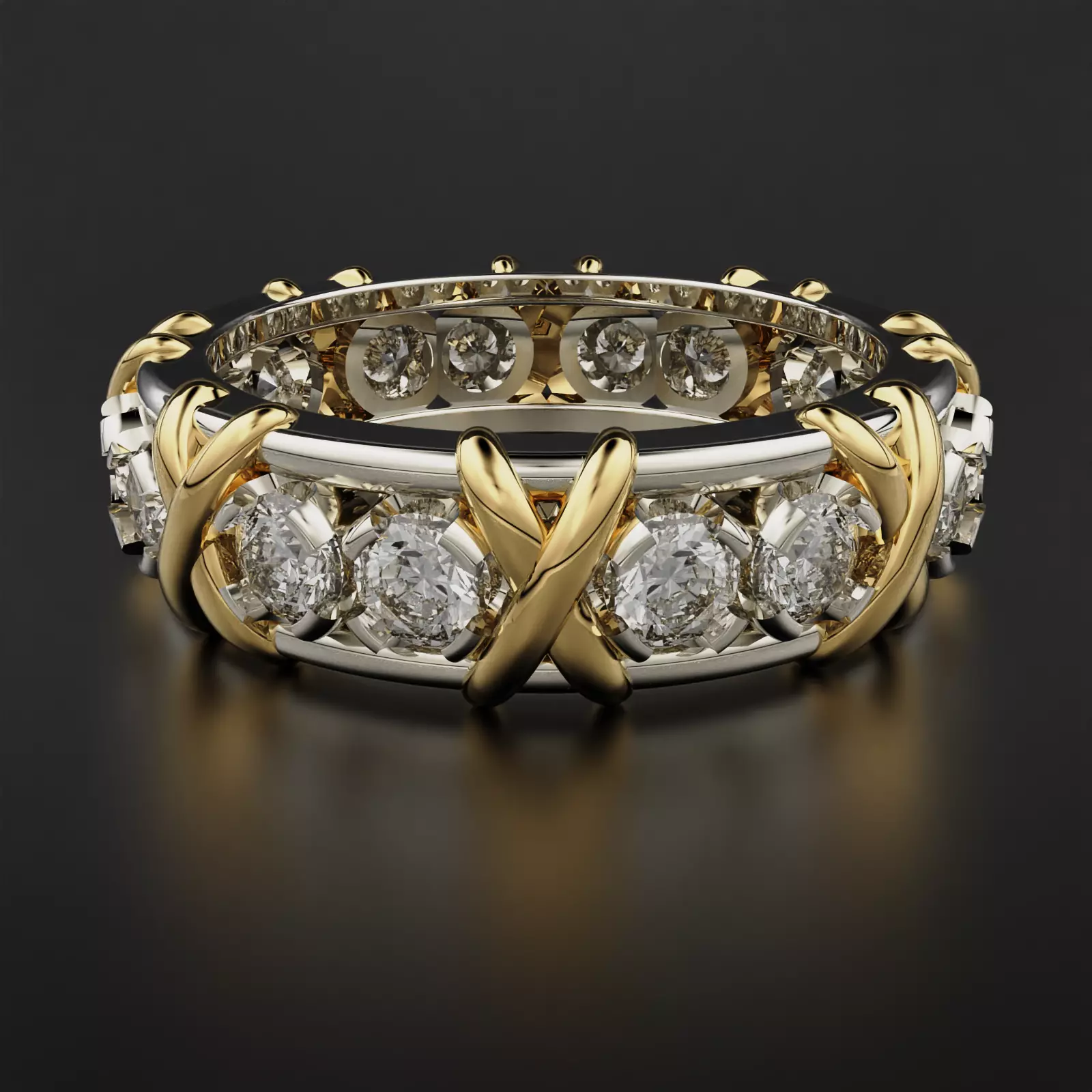 Diamond Ring 3D model 3D printable | CGTrader