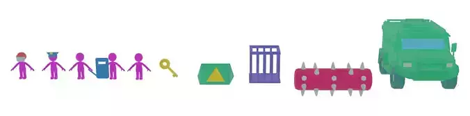 hipercasual game start pack Low-poly 3D model