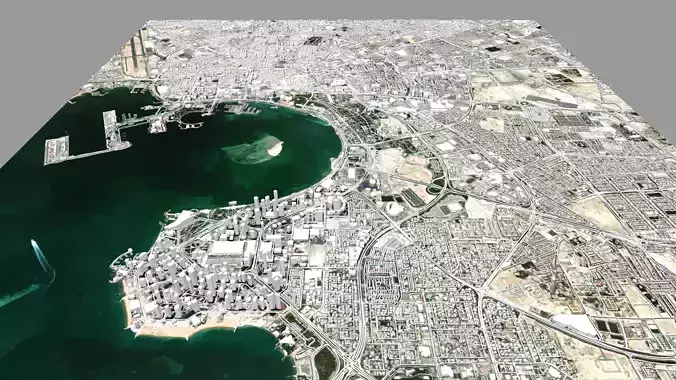 Cityscape Doha Qatar 3D model