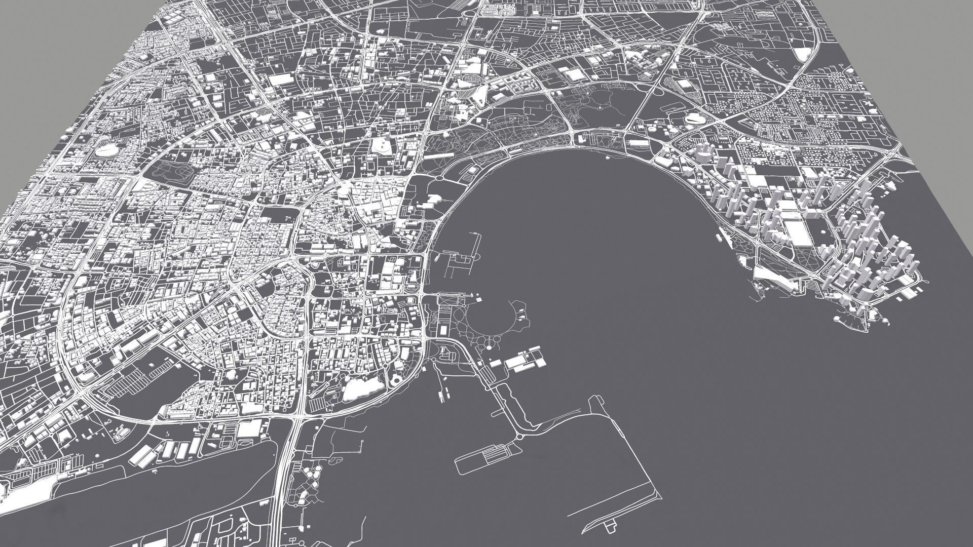 Cityscape Doha Qatar 3D model_12