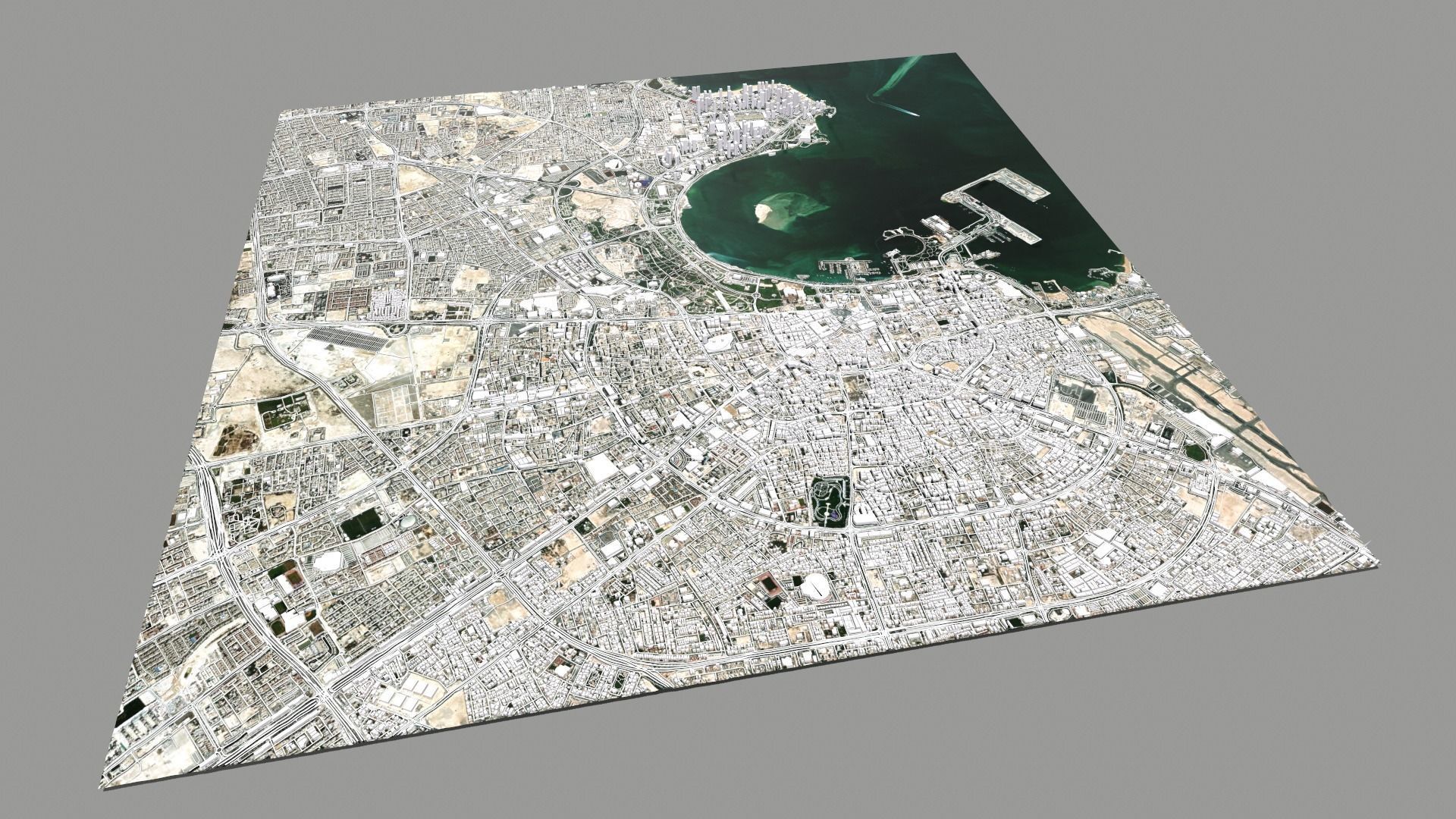 Cityscape Doha Qatar 3D model_6