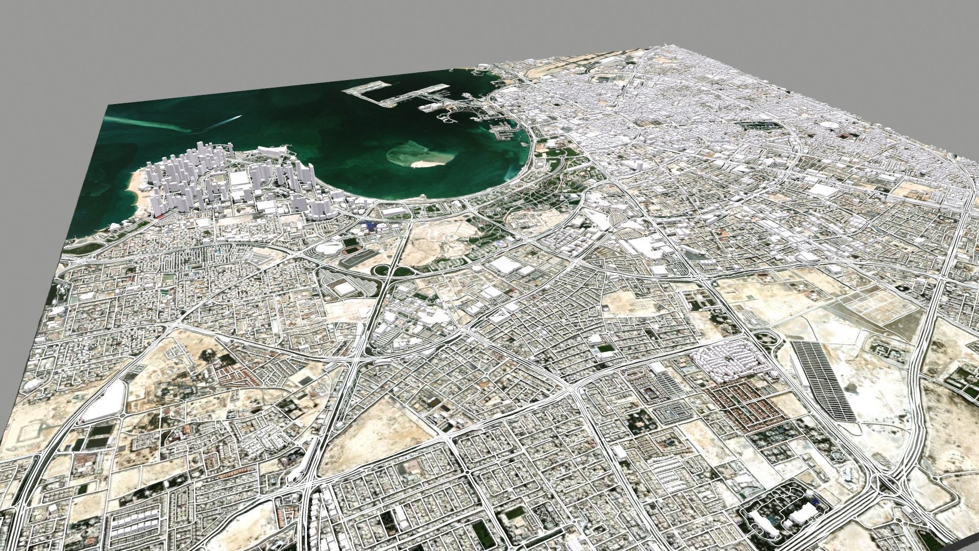Cityscape Doha Qatar 3D model_10