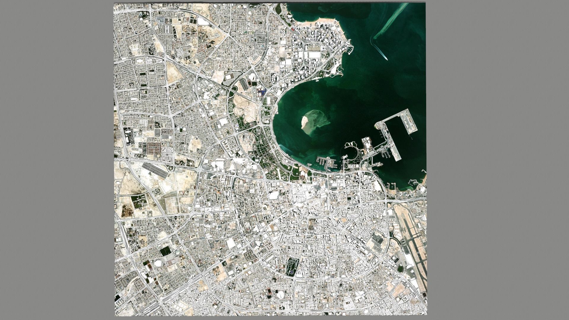 Cityscape Doha Qatar 3D model_4