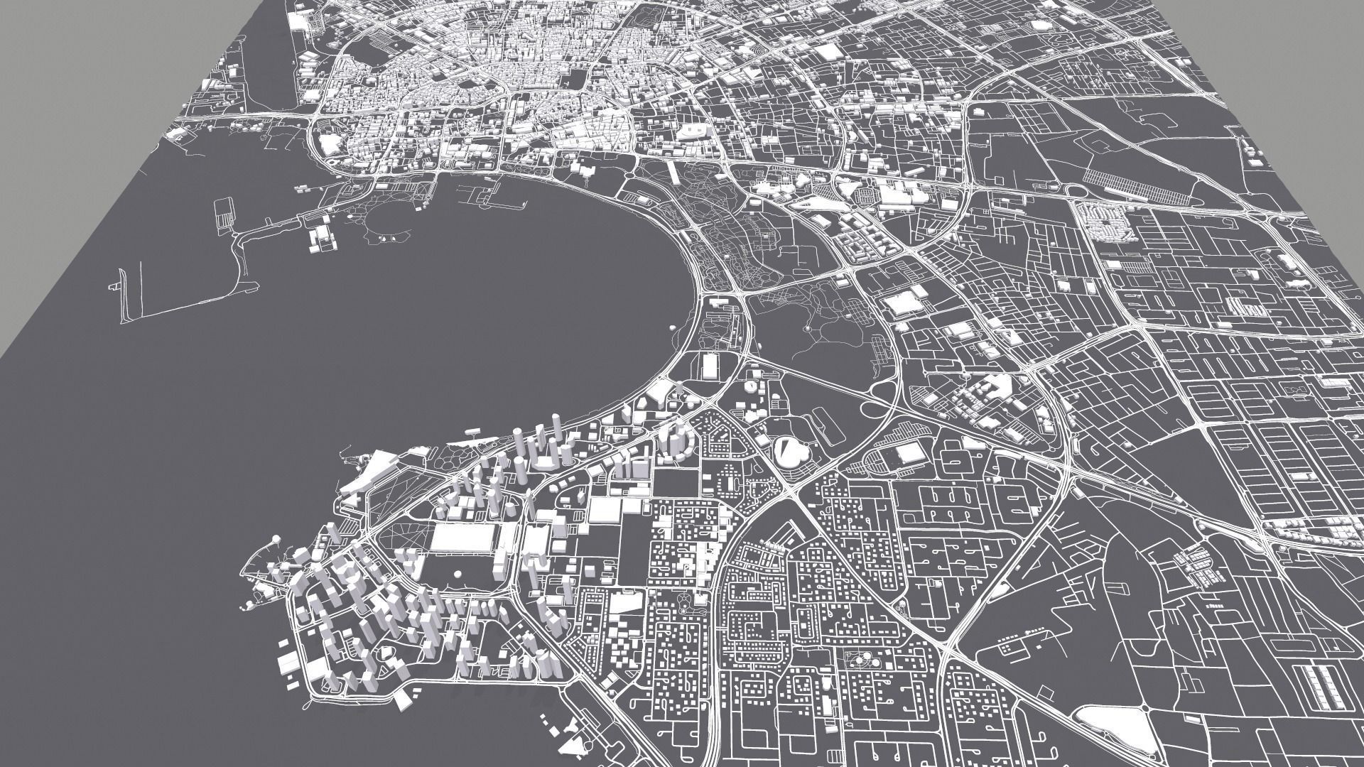 Cityscape Doha Qatar 3D model_13