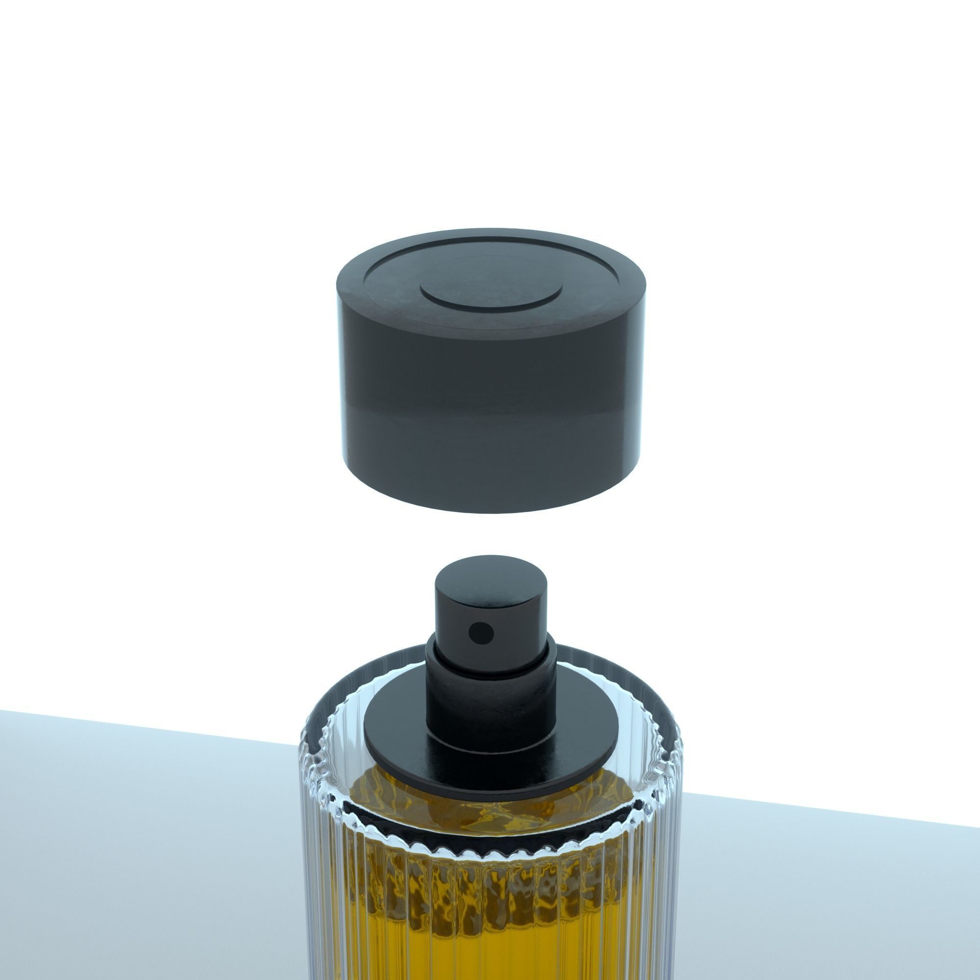 Parfum bottle glass paris 3D model_5